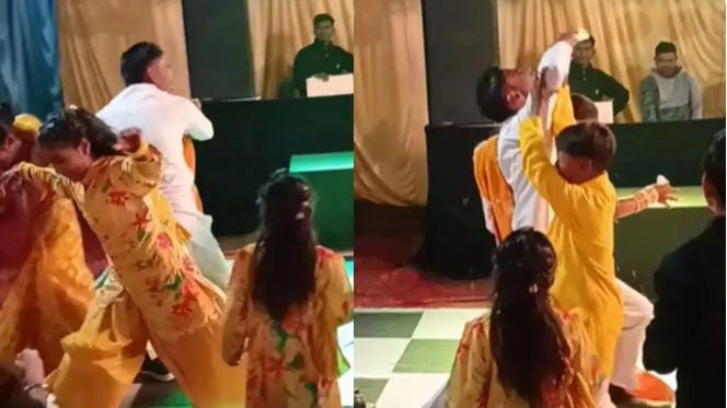 डांस फ्लोर पर ठुमका लगा रही थी महिला तभी एक युवक ने कर दी ऐसी हरकत कि खौल उठा लोगों का खून, देखिए-VIDEO
