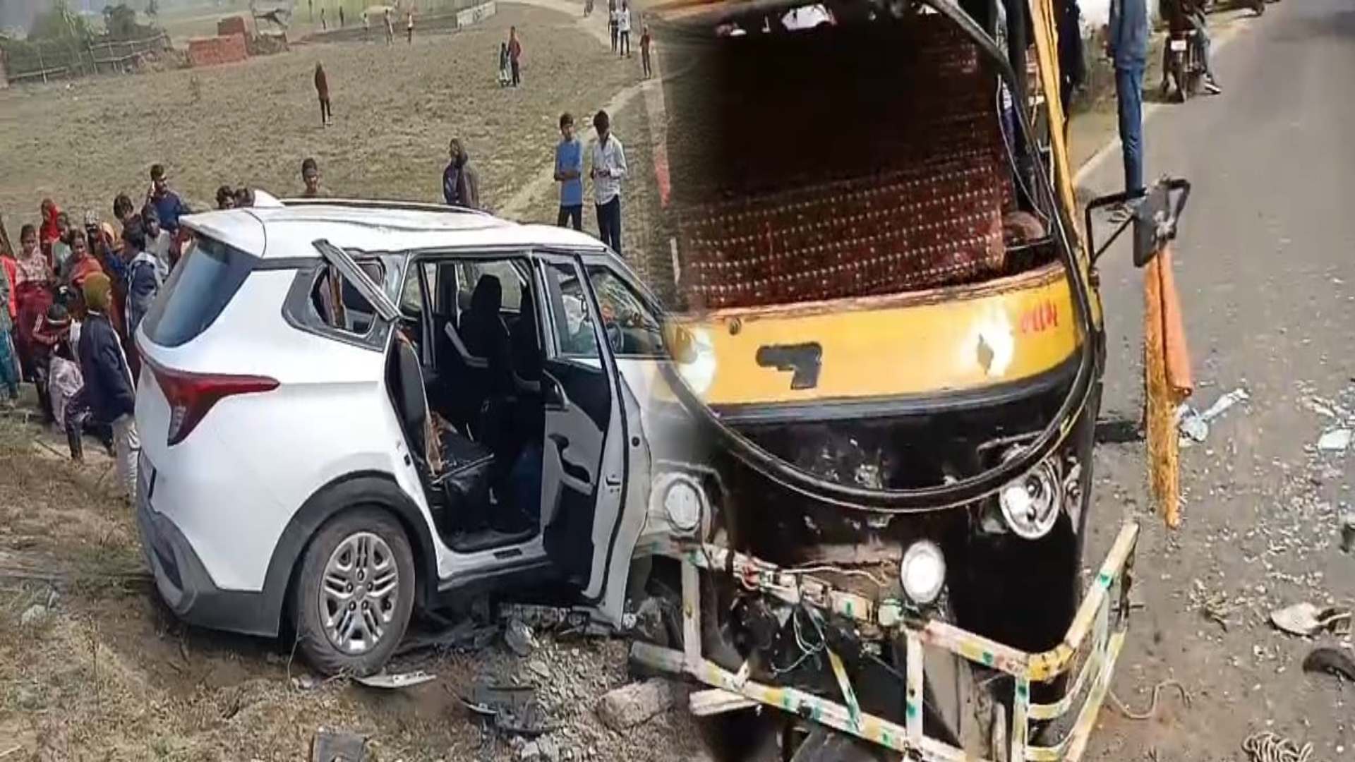 मोहम्मदगंज-जपला मुख्य सड़क पऱ सड़क हादसे में एक की मौत, दो घायल