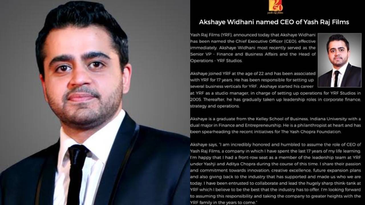 अक्षय विधानी बने यशराज फिल्म्स के नए सीईओ