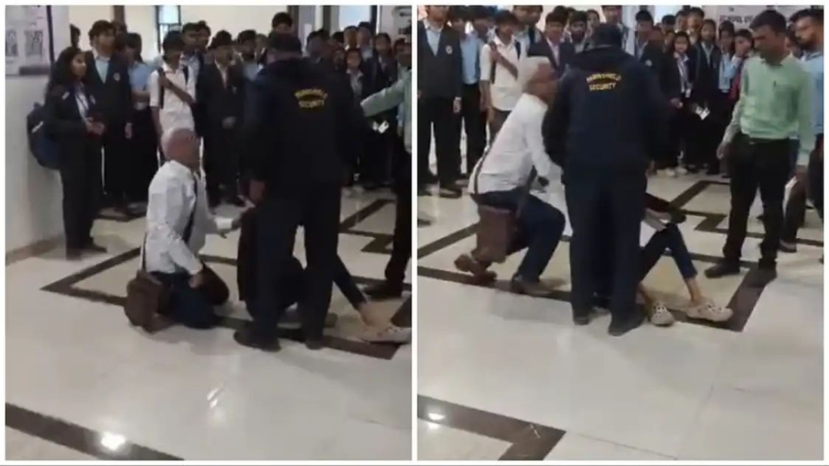 कॉलेज कैंपस में हाई वोल्टेज ड्रामा, बेटी को छेड़ रहा था युवक,शिकायत पर पिता ने जो किया देखिये Video