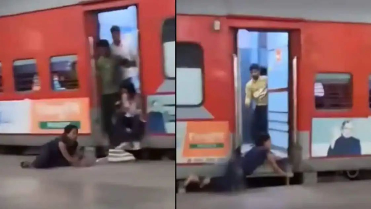 बच्चा ट्रेन में छूटा तो जान की बाज़ी लगा दौड़ी मां, कई बार गिरी फिर भी नहीं रुकी, दिल दहला देगा ये वीडियो