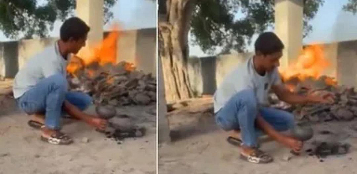 ऐसी भी क्या तलब! जलती हुई चिता के साथ युवकों ने किया कुछ ऐसा कि आपकी भी फटी रह जाएगी आँखे, देखिए