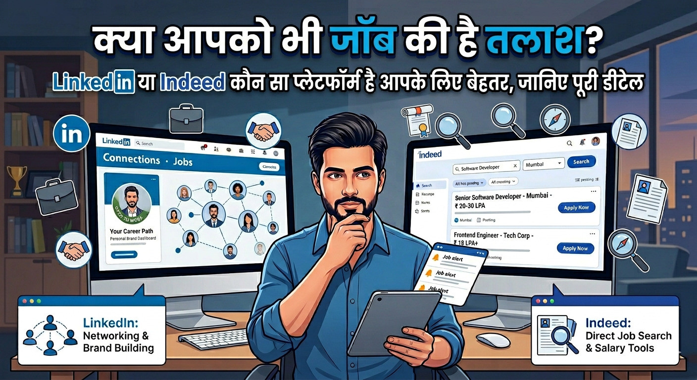 क्या आपको भी जॉब की है तलाश ? LinkedIn या Indeed कौन सा प्लेटफॉर्म है आपके लिए बेहतर, जानिए पूरी डीटेल