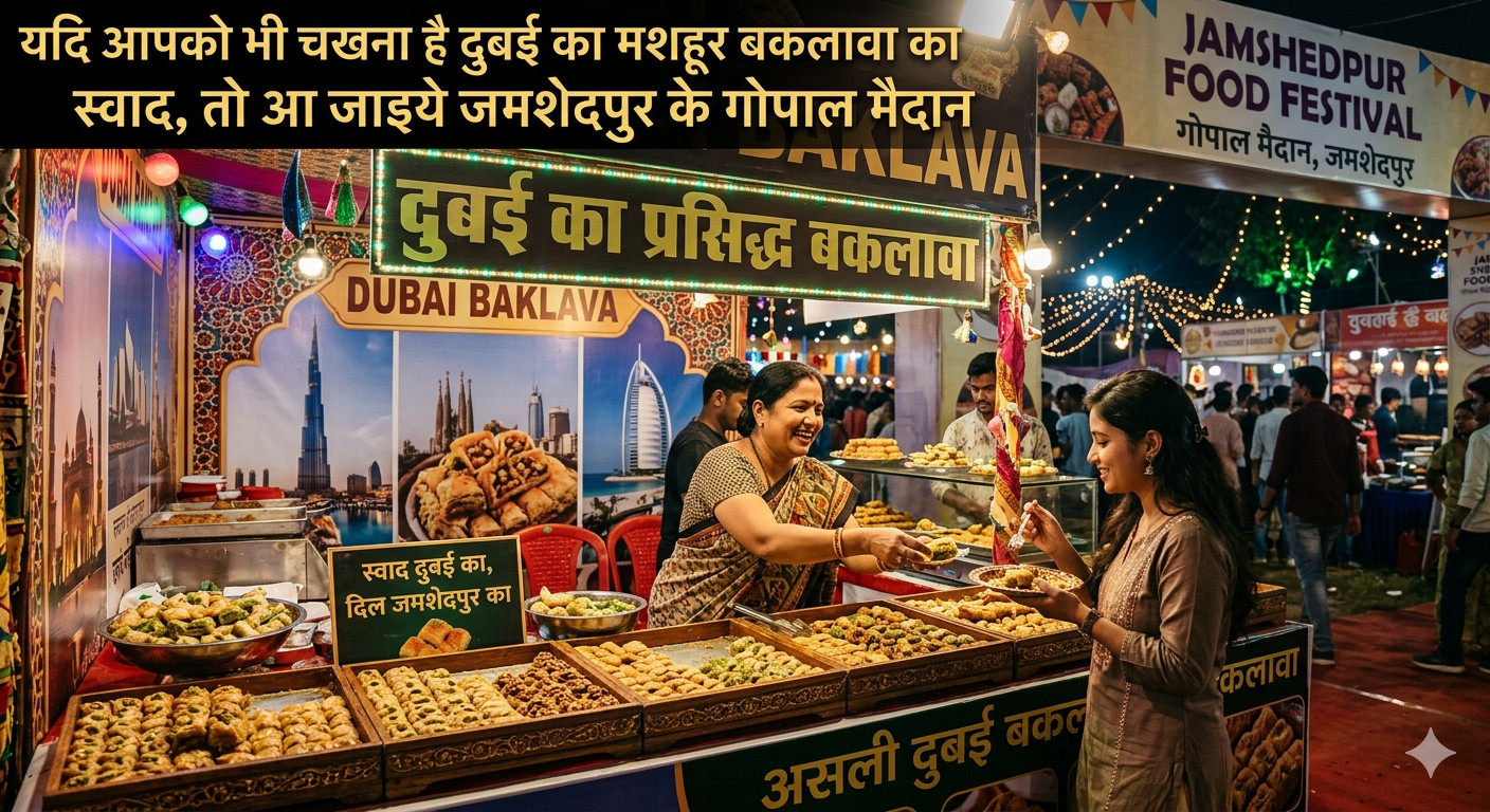 यदि आपको भी चखना है दुबई का मशहूर बकलावा का स्वाद, तो आ जाइये जमशेदपुर के गोपाल मैदान