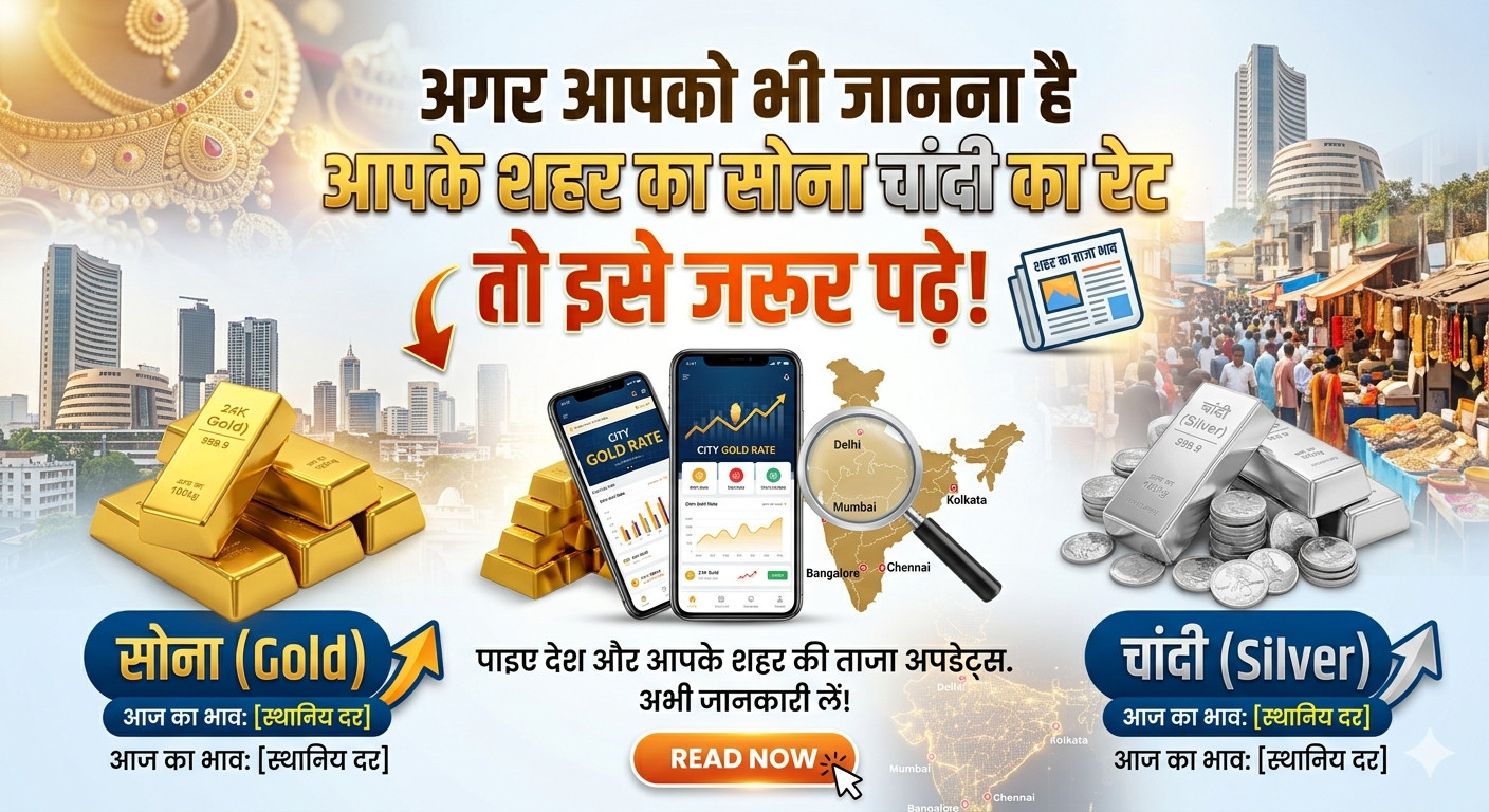 Gold Price : अगर आपको भी जानना है आपके शहर का सोना चांदी का रेट, तो इसे जरूर पढ़े