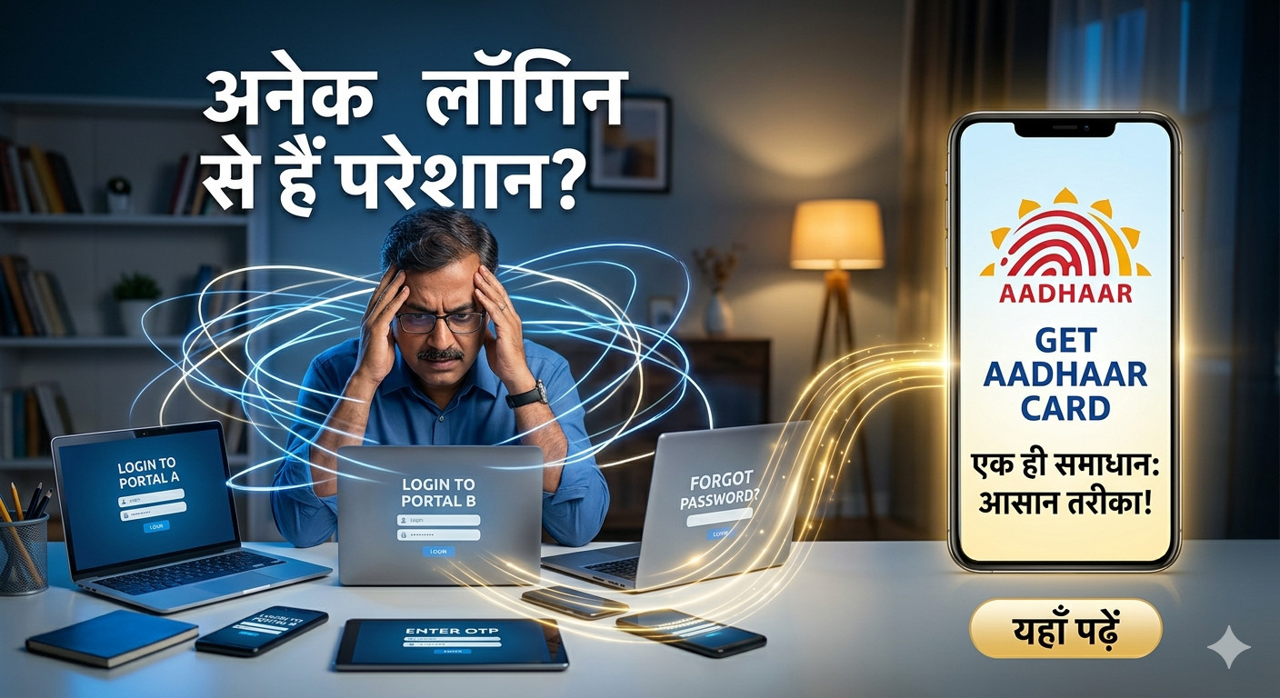क्या आपको भी आधार कार्ड निकालने के लिए कई जगह लॉगिन करना पड़ता है? अगर हां तो इसे जरूर पढ़े