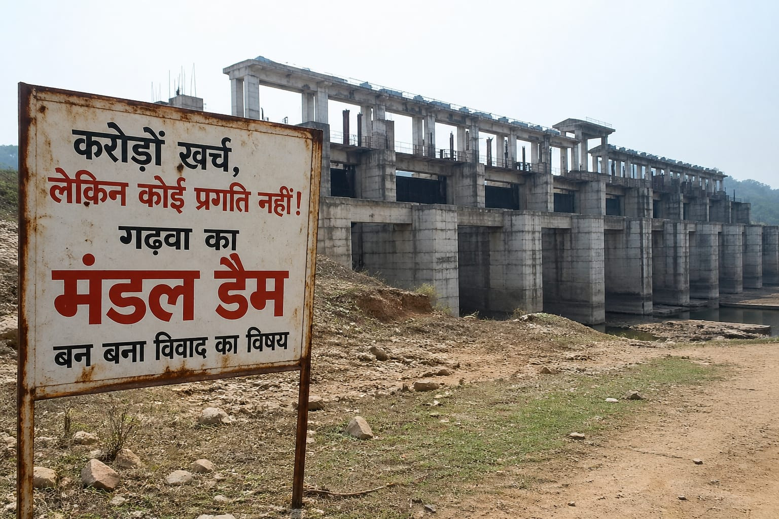 करोड़ों खर्च, लेकिन काम शून्य! गढ़वा के मंडल डैम पर उठा सवाल