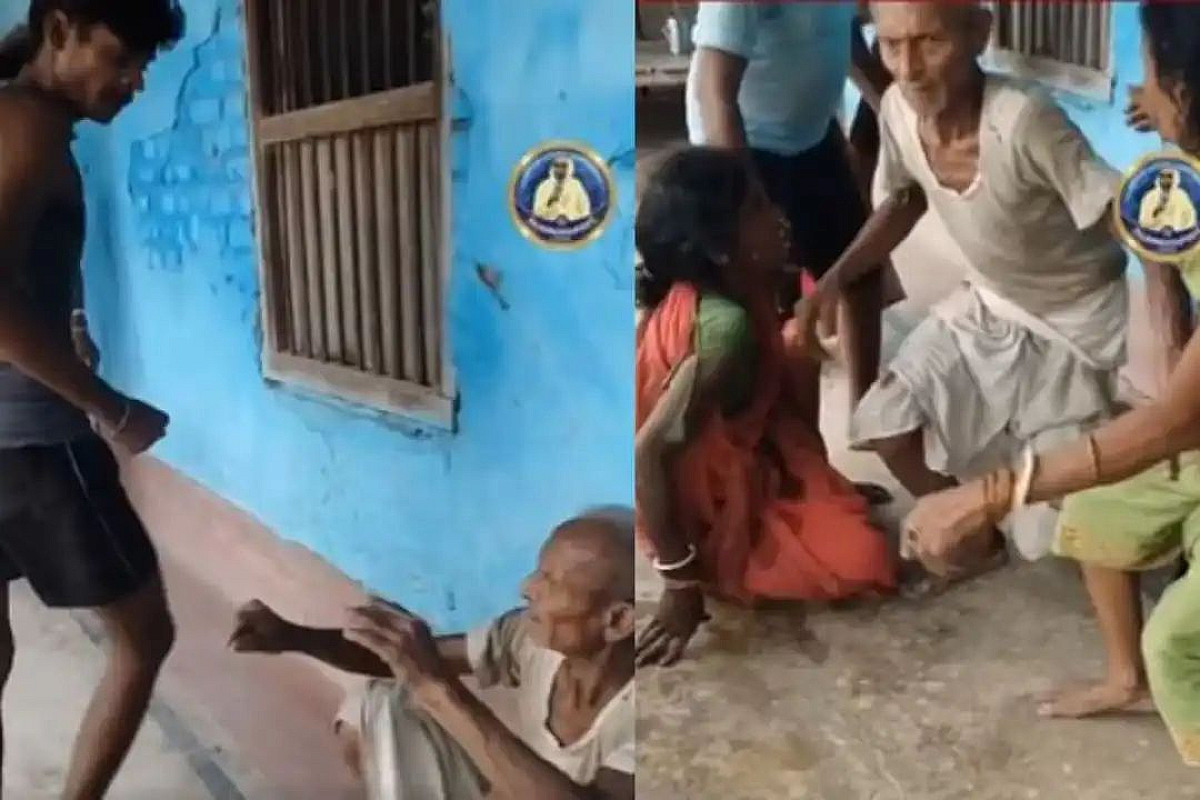 बुज़ुर्ग बाप की बेबसी: जिन हाथों को थामा, उन्हीं ने बरसाए लात-घुसे, रुला देगा ये मंजर, देखिए Video