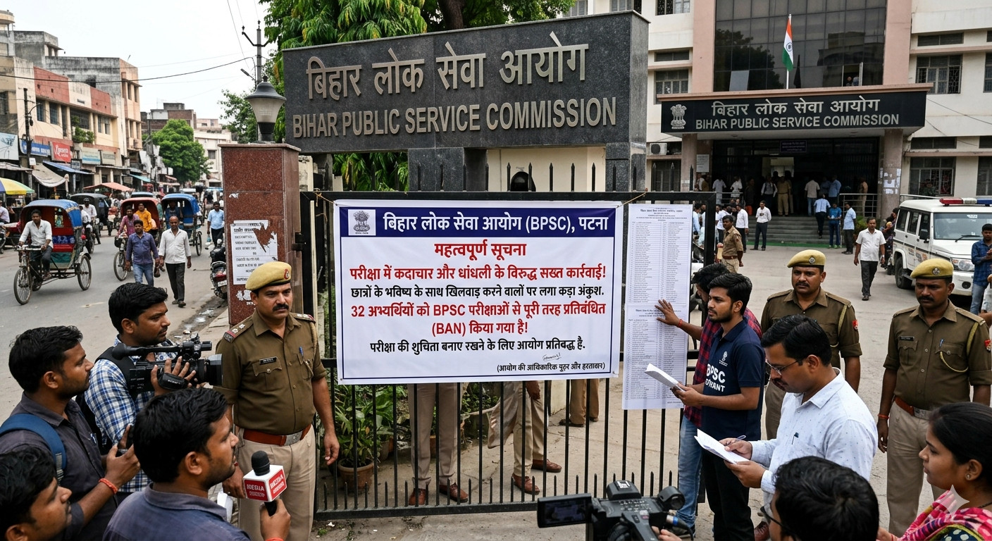 छात्रों के भविष्य के साथ खिलवाड़ करने वालों के लिए BPSC हुई सख्त,32 अभियार्थियों को किया बैन