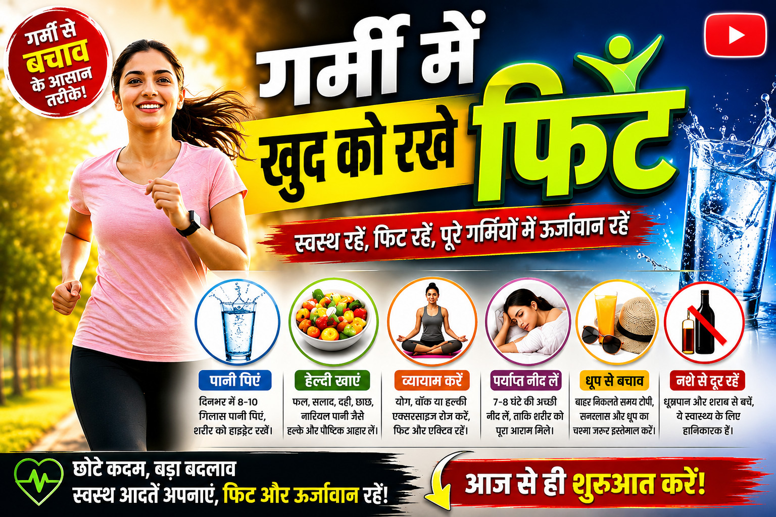हीट वेब में खुद के स्वास्थ्य का कैसे रखे ख्याल, जानिए कुछ ऐसी टिप्स जिससे गर्मी में भी रहेंगे फ़ीट 