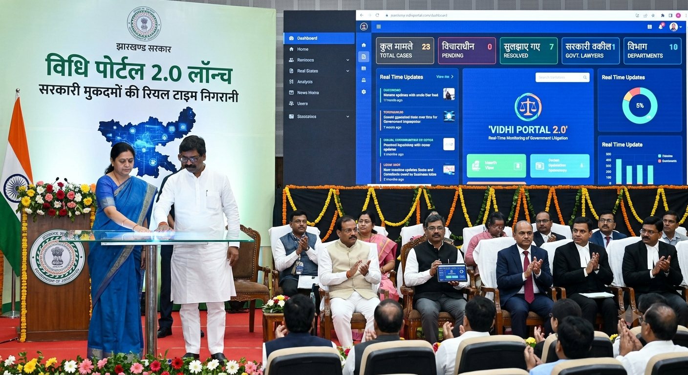 अच्छी खबर : झारखंड में  में लॉन्च हुआ 'विधि पोर्टल 2.0', सरकारी मुकदमों की निगरानी अब होगी रियल टाइम में