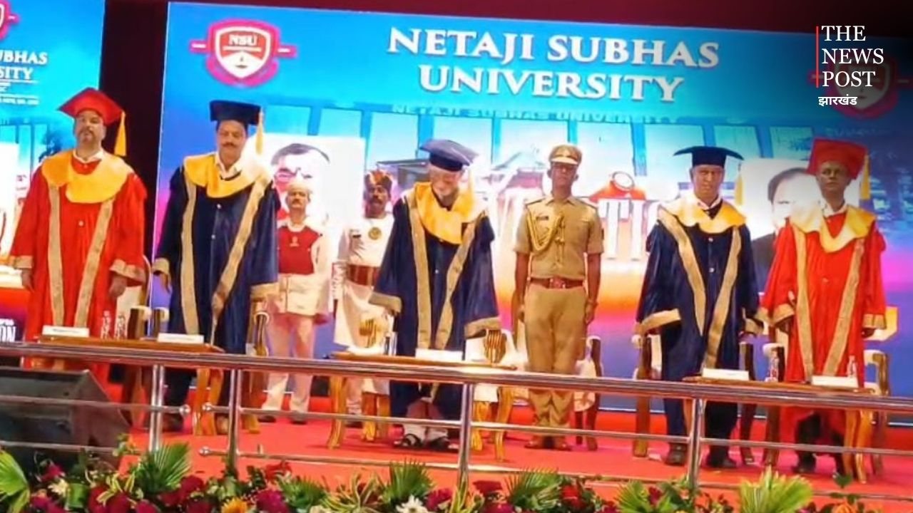नेताजी सुभाष विश्वविद्यालय का चौथा दीक्षांत समारोह, राज्यपाल के हाथों डिग्री पाकर खिले छात्रों के चेहरे 