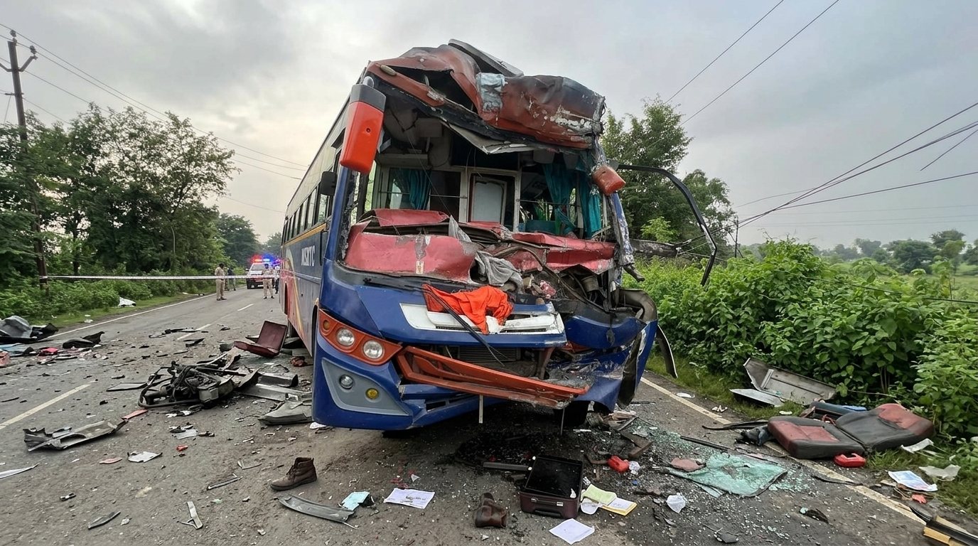 Breaking: कोडरमा में भीषण सड़क हादसा, बोल बम श्रद्धालुओं से भरी बस ट्रक से टकराई, 3 की मौत, 30 से अधिक घायल
