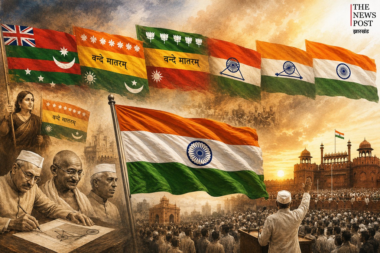 कहां से शुरू हुई थी तिरंगे की कहानी? जानिए 1906 से 1947 तक कैसे बना भारत का राष्ट्रीय ध्वज