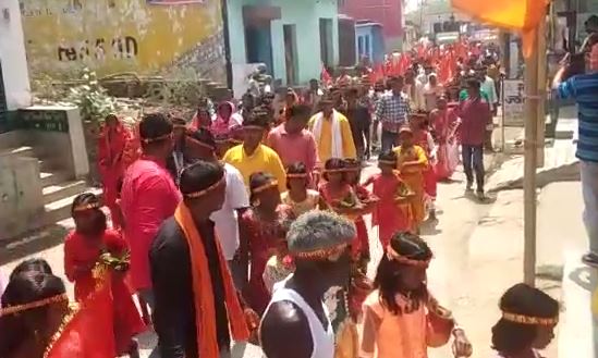 मां काली की प्राण प्रतिष्ठा का हुआ आयोजन, कलश यात्रा में शामिल हुई 151 कुमारी कन्या