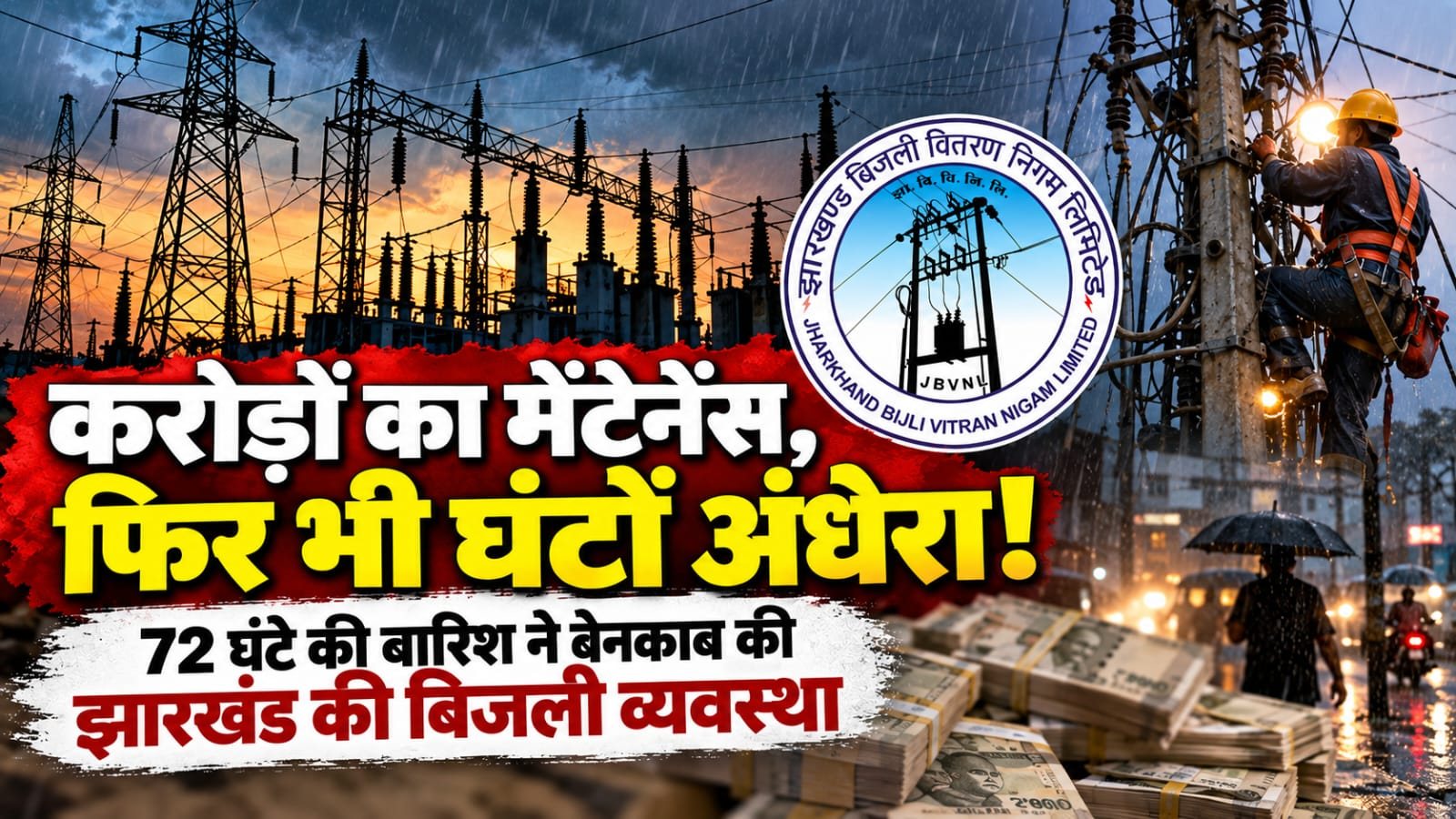 बिग स्टोरी : करोड़ों का मेंटेनेंस, फिर भी घंटों अंधेरा! 72 घंटे की बारिश ने बेनकाब की झारखंड की बिजली व्यवस्था