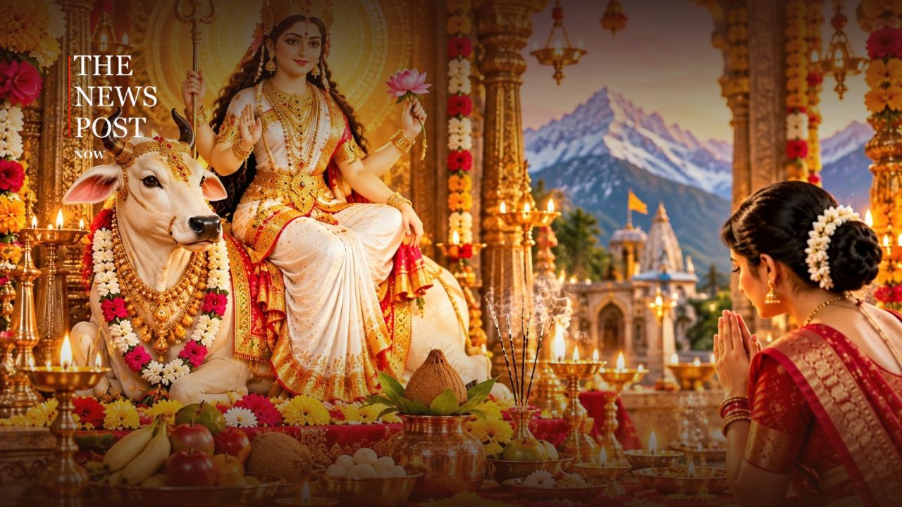 नवरात्रि के पहले दिन मां शैलपुत्री की पूजा कैसे करें? जानें शुभ रंग, भोग और पूजा विधि