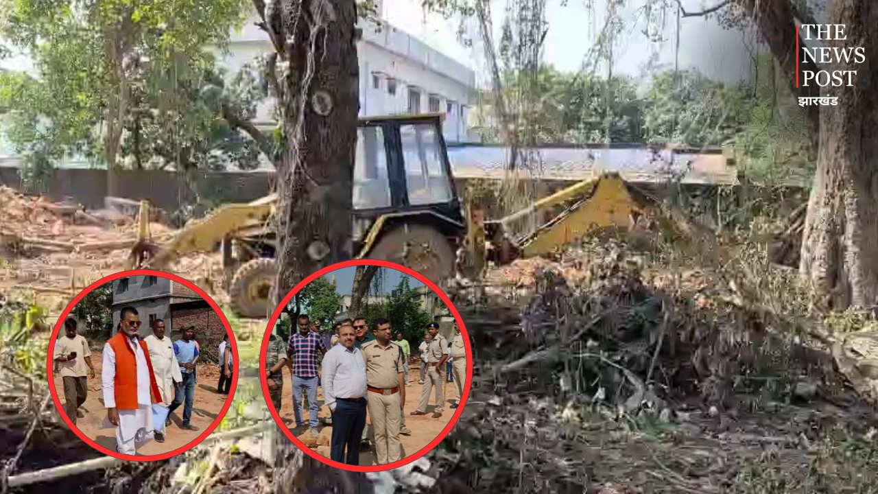 हजारीबाग: खासमहल की 50 डिसमिल जमीन फिर विवादों में, जेसीबी से तोड़फोड़ और अतिक्रमण का लगा आरोप