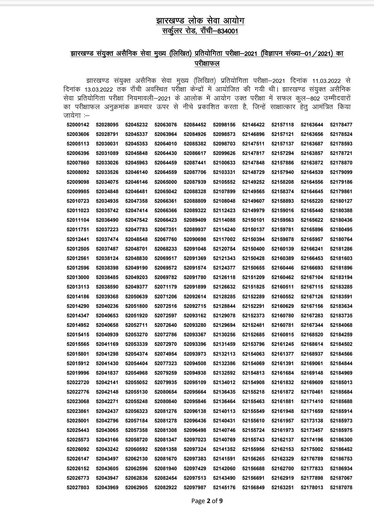 JPSC update सिविल सेवा मुख्य परीक्षा का रिजल्ट घोषित,802 अभ्यर्थी सफल